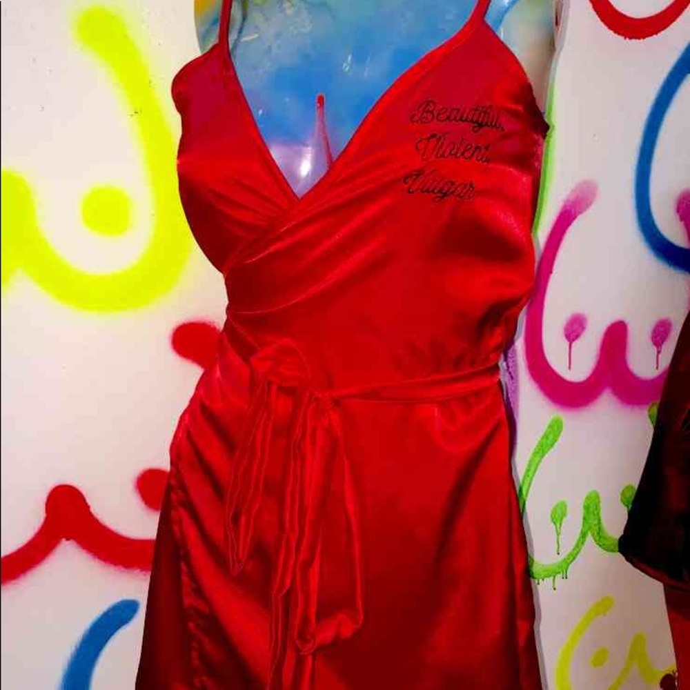 Omighty silk wrap dress